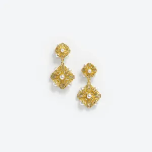 Gold Encrusted Tiered Earrings Self Portrait