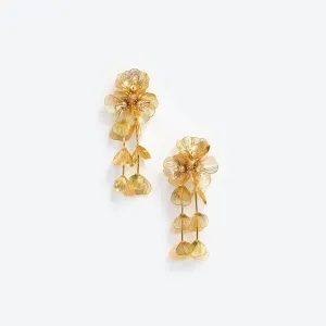 Gold Floral Earrings Self Portrait