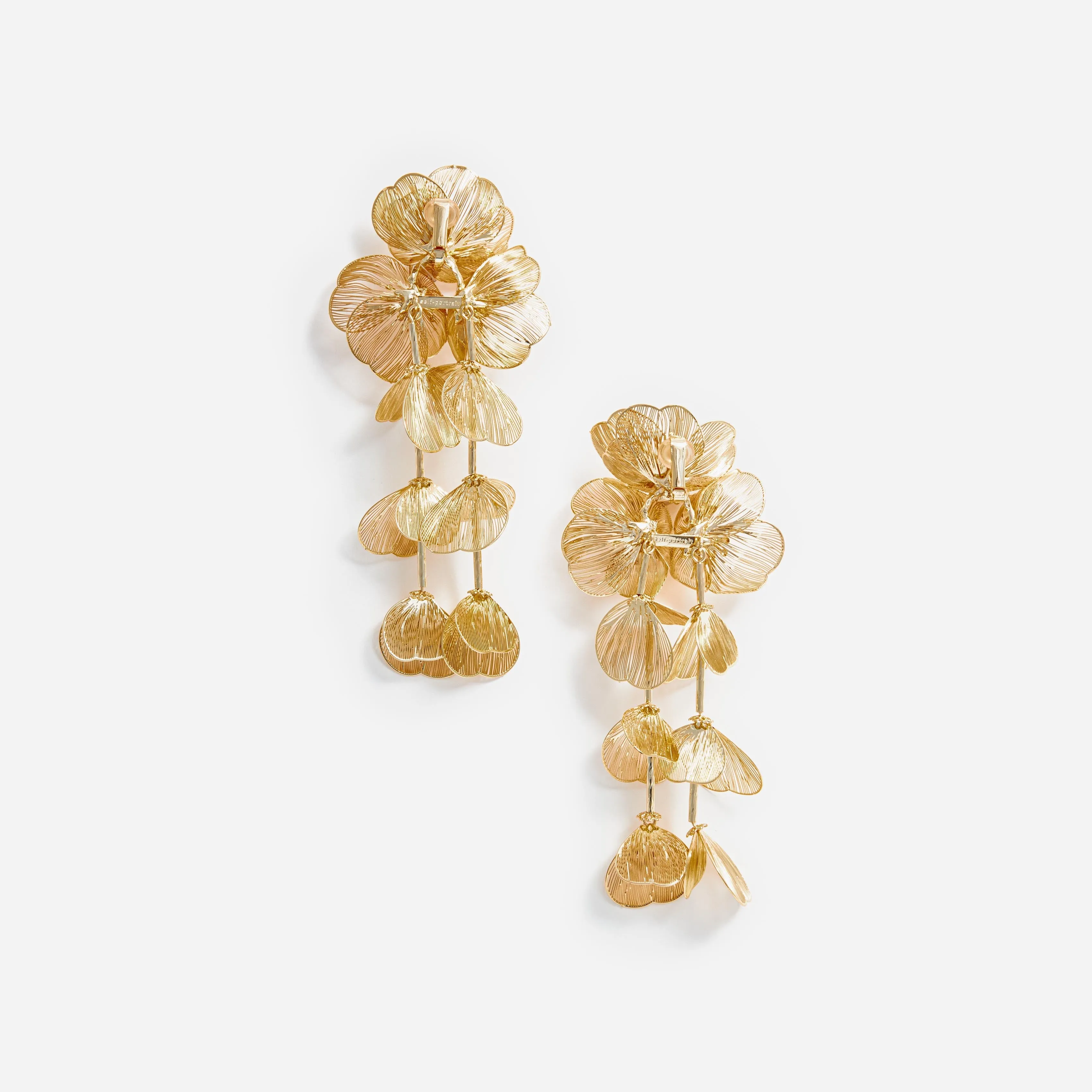 Gold Floral Earrings Self Portrait