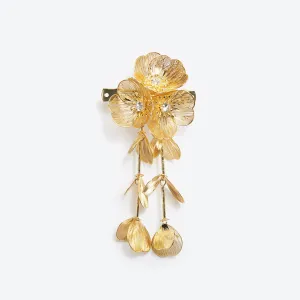 Gold Floral Hairclip Self Portrait
