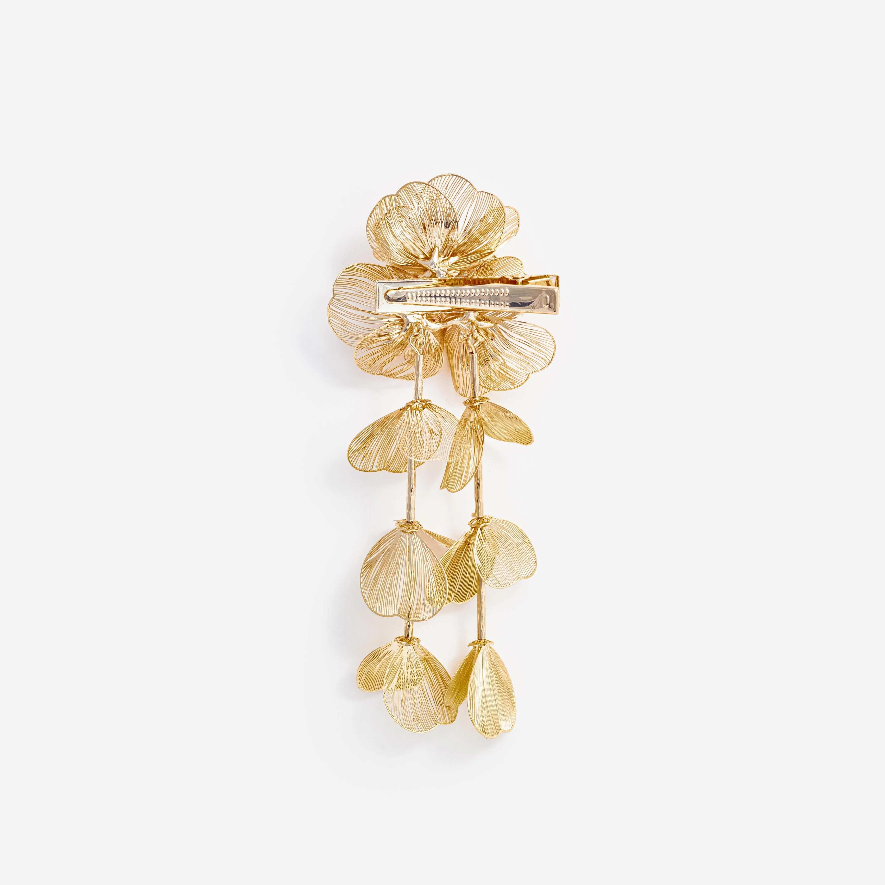 Gold Floral Hairclip Self Portrait