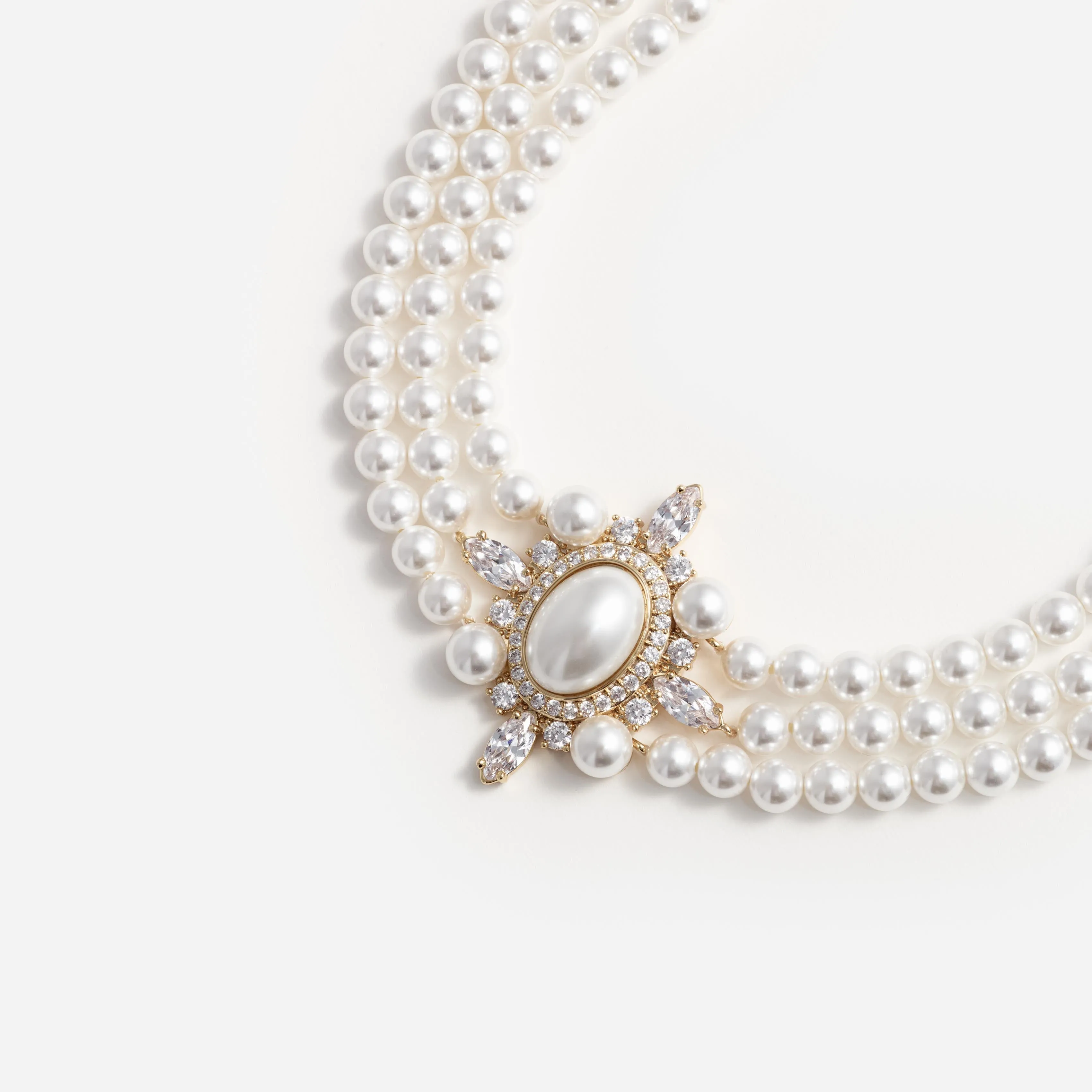 Gold Pearl Choker Self Portrait