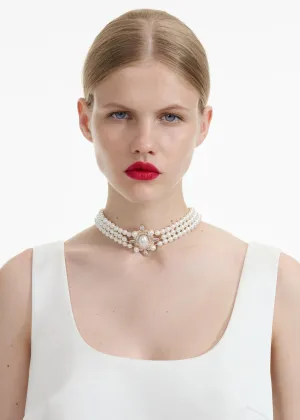 Gold Pearl Choker Self Portrait