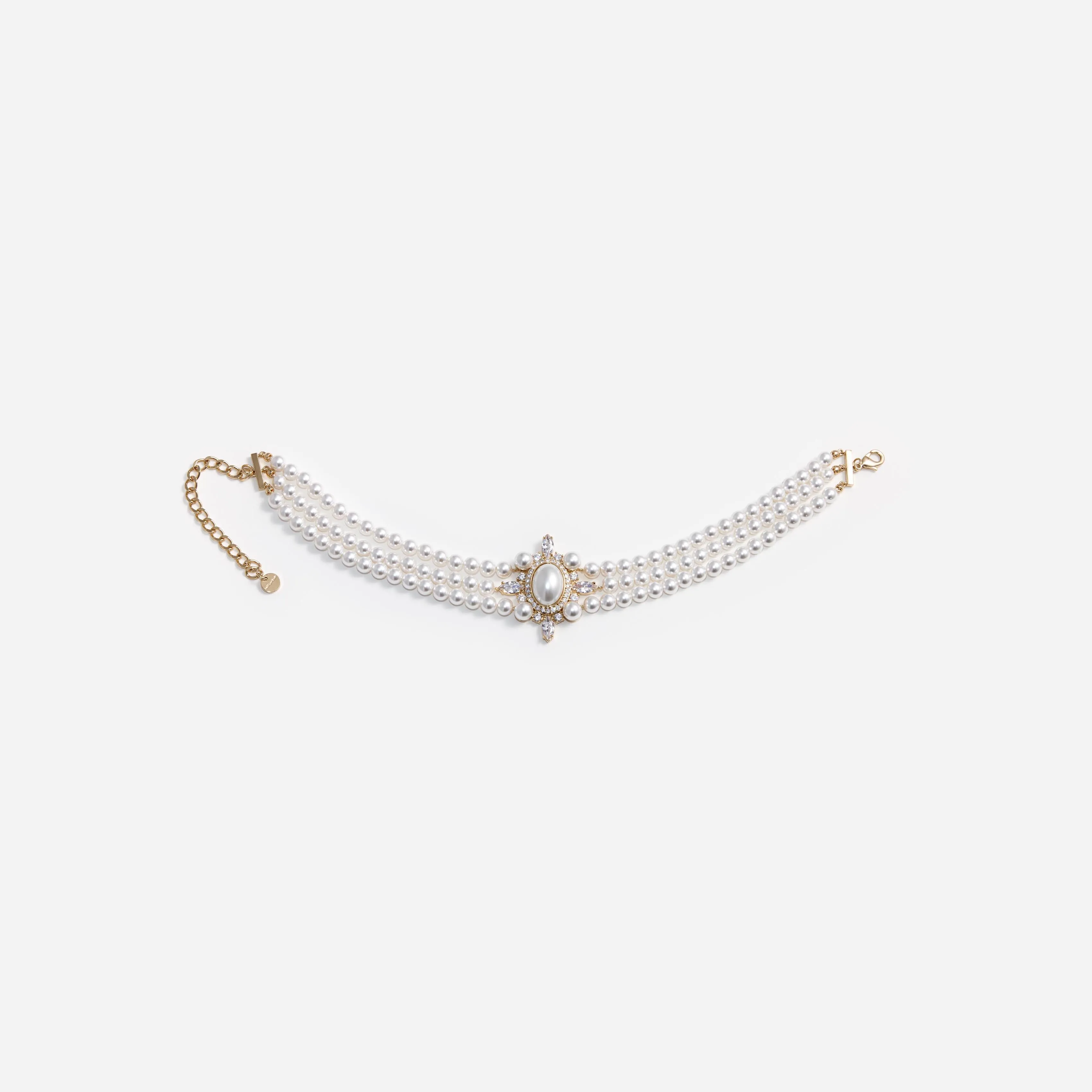 Gold Pearl Choker Self Portrait