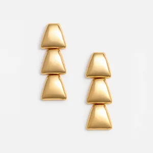 Gold Tiered Bell Earrings Self Portrait