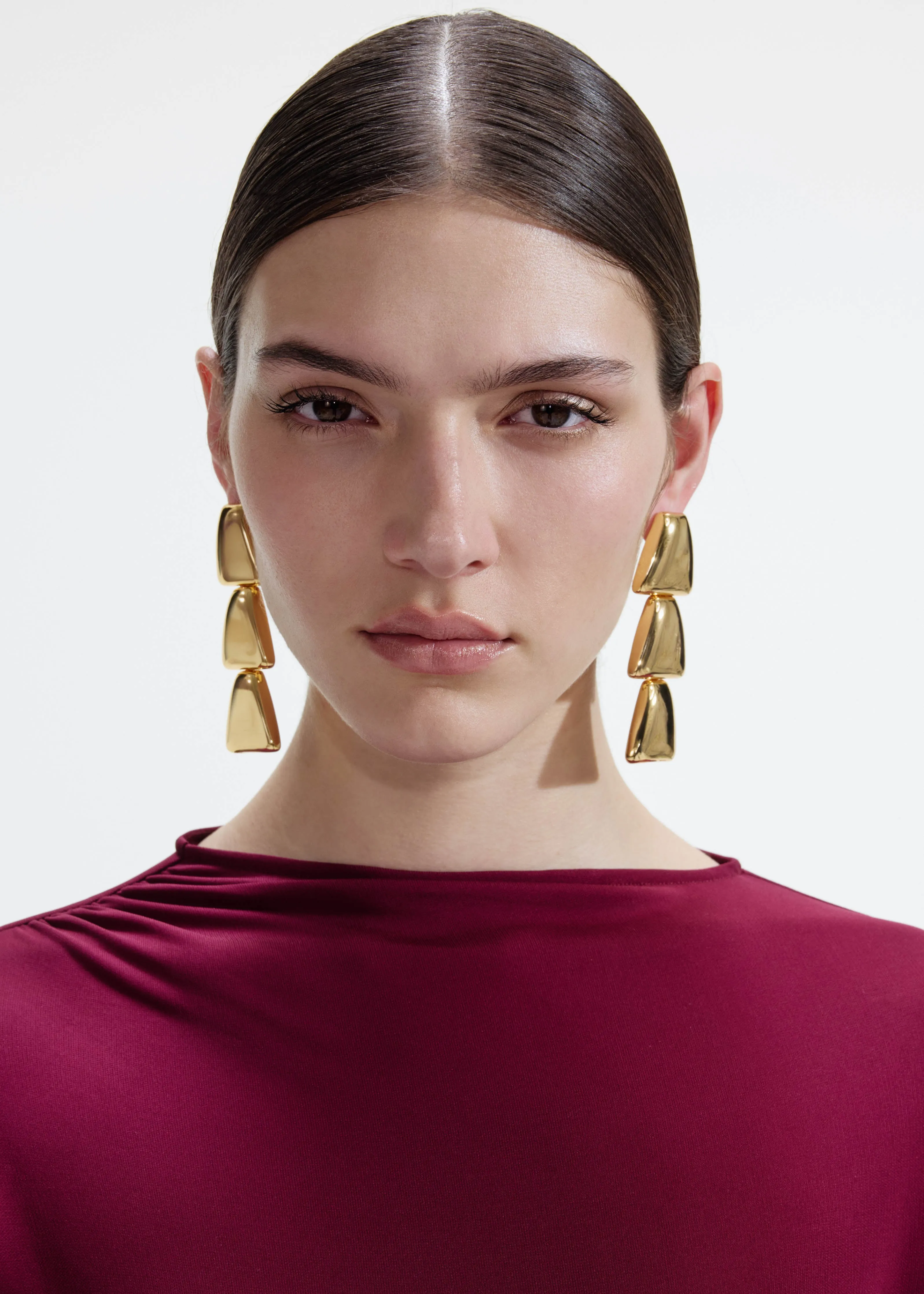 Gold Tiered Bell Earrings Self Portrait