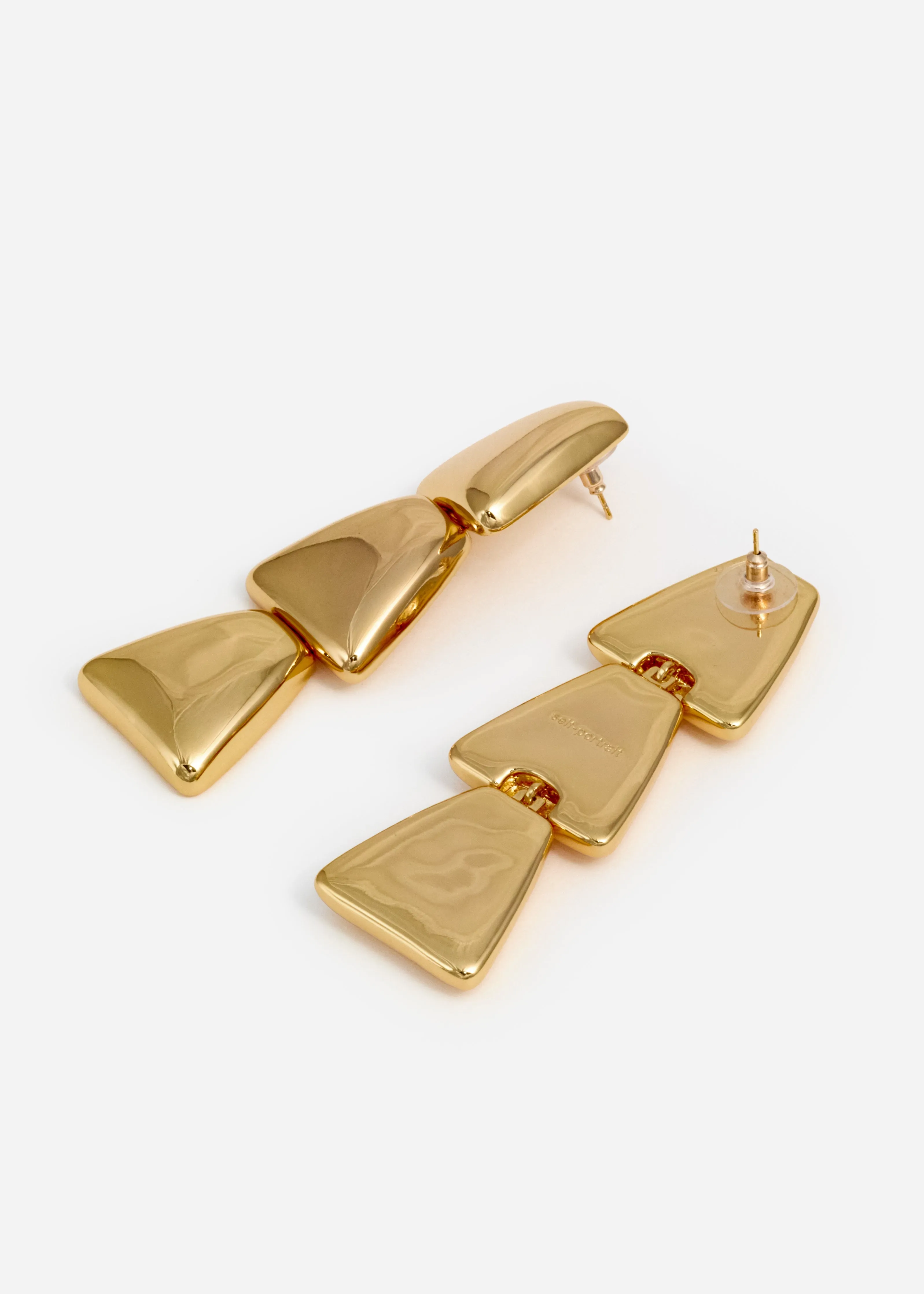 Gold Tiered Bell Earrings Self Portrait