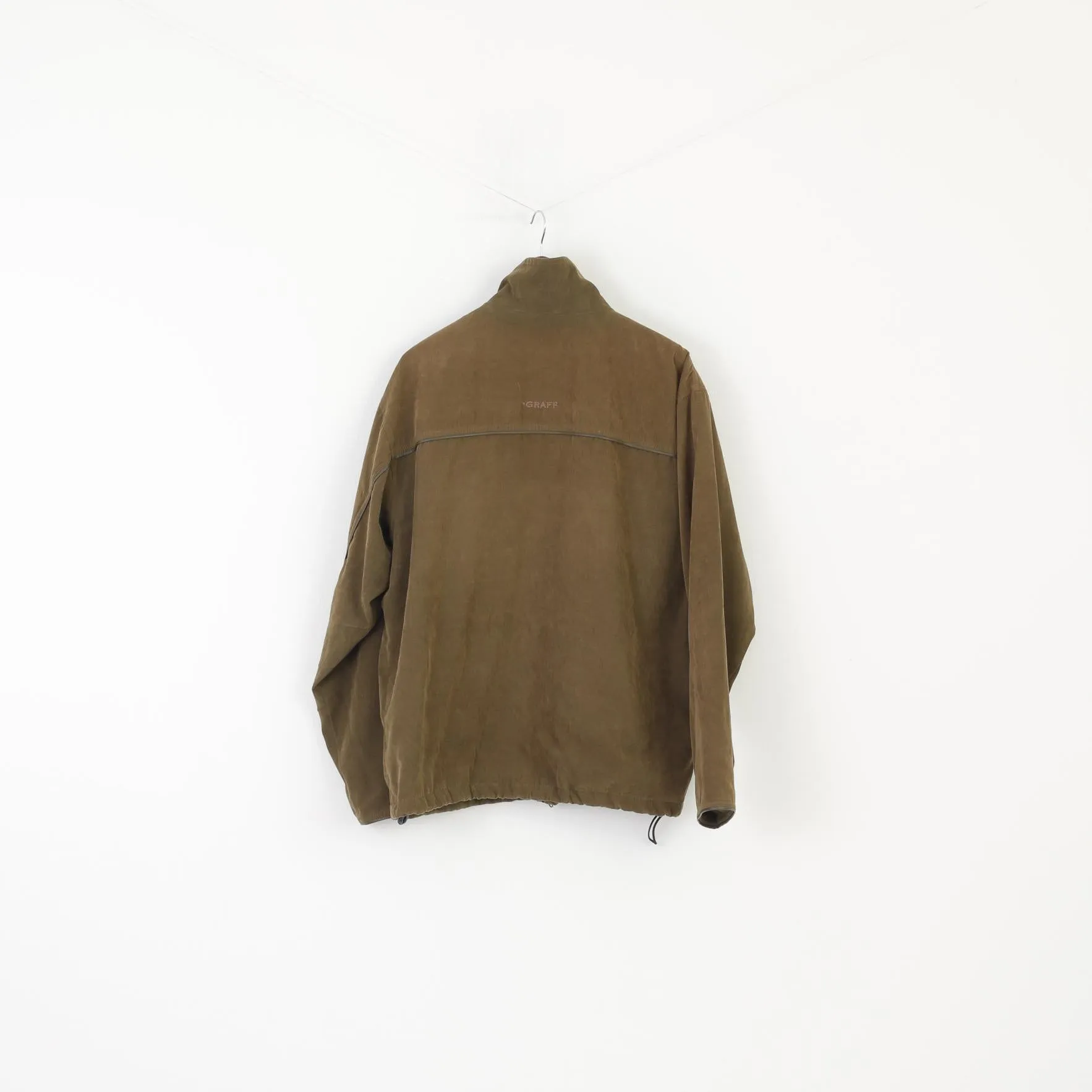 Graff For You Men L Jacket Khaki Hunting Fishing Outdoor Full Zipper Top