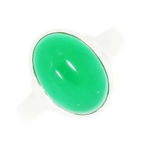 Green Agate Sterling Silver Ring