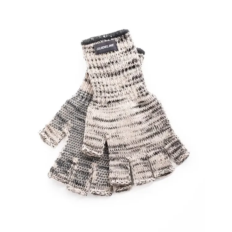 Guideline Wool Fingerless Gloves - Grey Twist