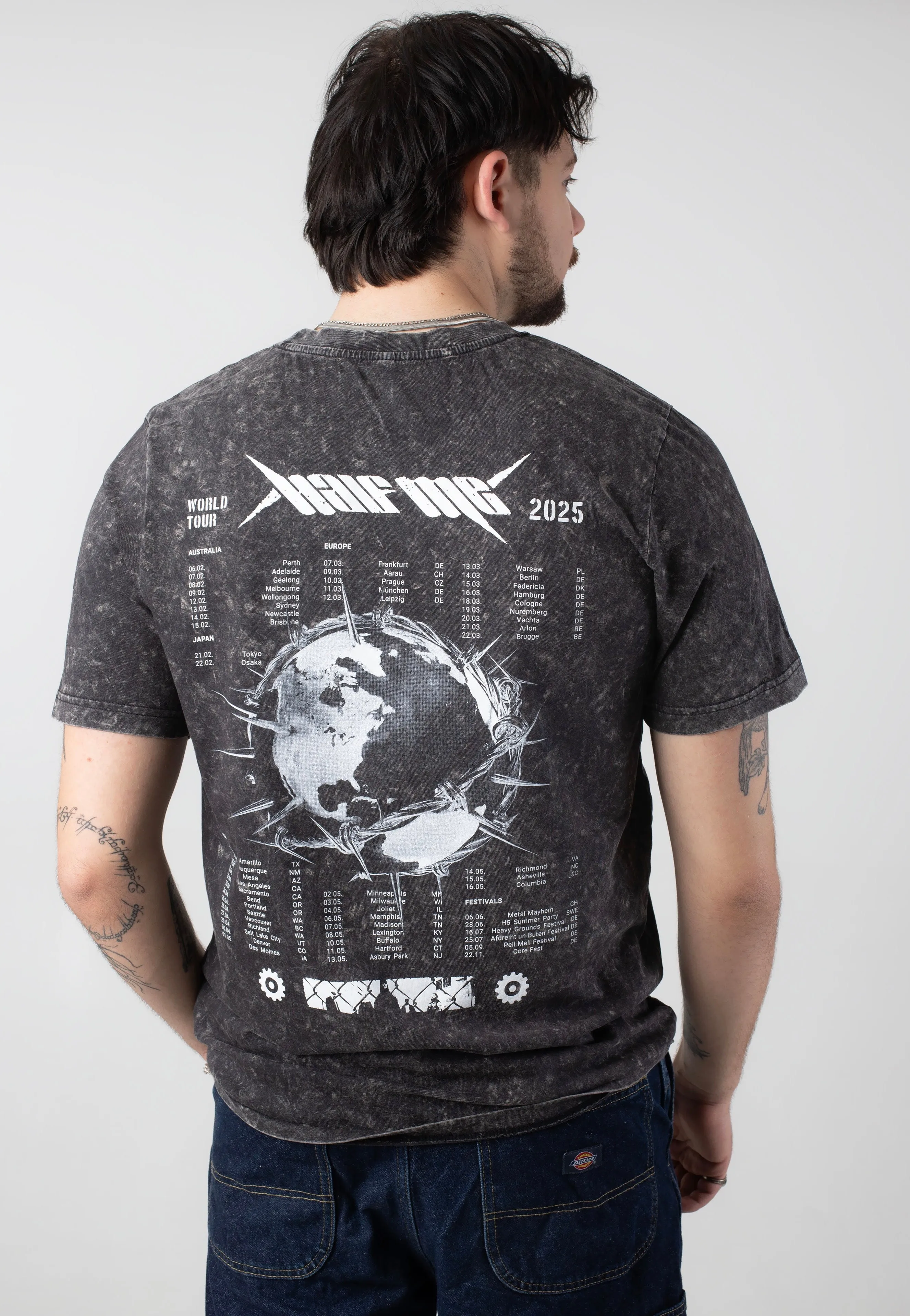 Half Me - World Tour Acid Washed - T-Shirt