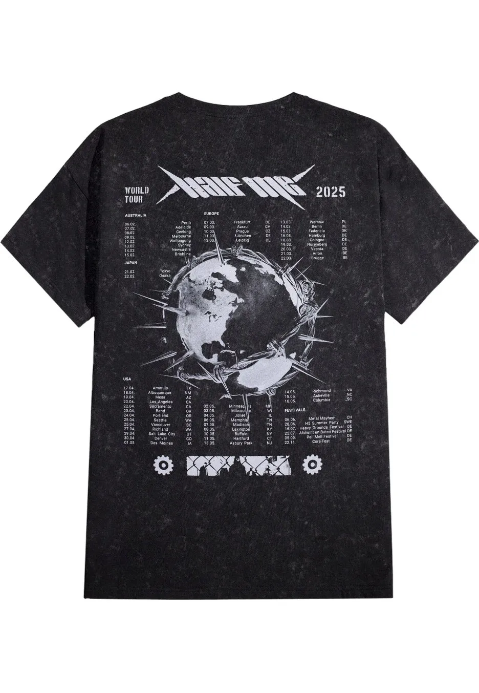 Half Me - World Tour Acid Washed - T-Shirt