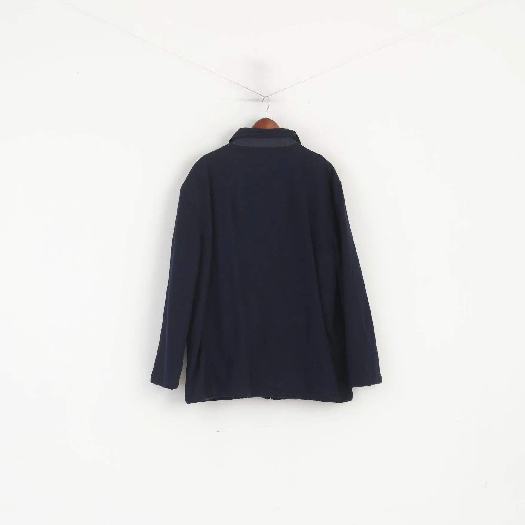 Head Men XL Jacket Navy Wool Blend Vintage Classic Full Zipper Casual Top