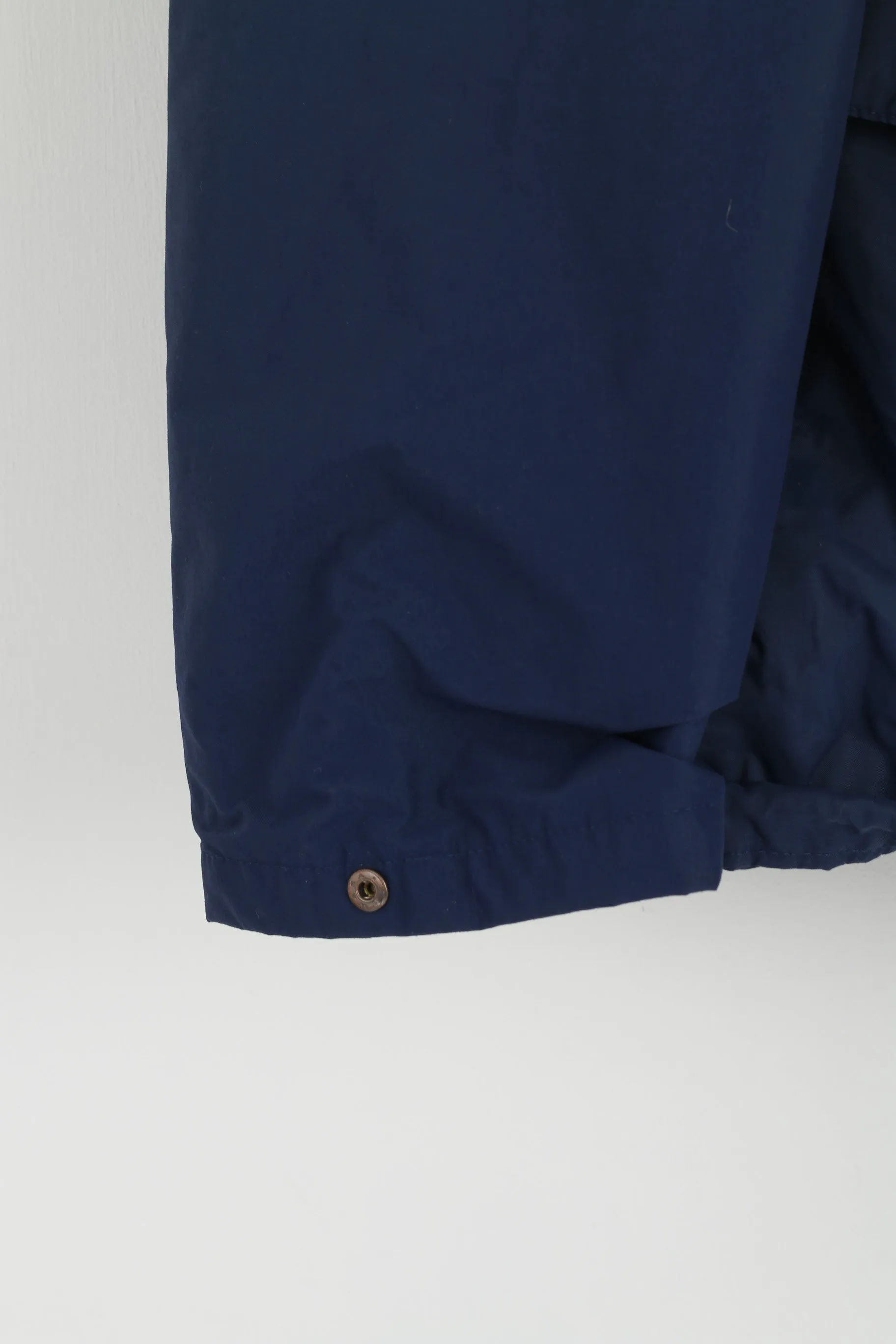 Helly Hansen Men L Jacket Red Navy Nylon Hidden Hood Vintage Sailing Top
