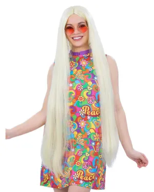 Hippie Extra Long Blonde Wig