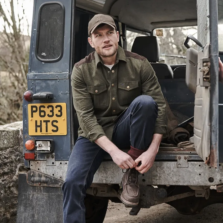 Hoggs of Fife Dunvegan Flannel Shirt - Loden