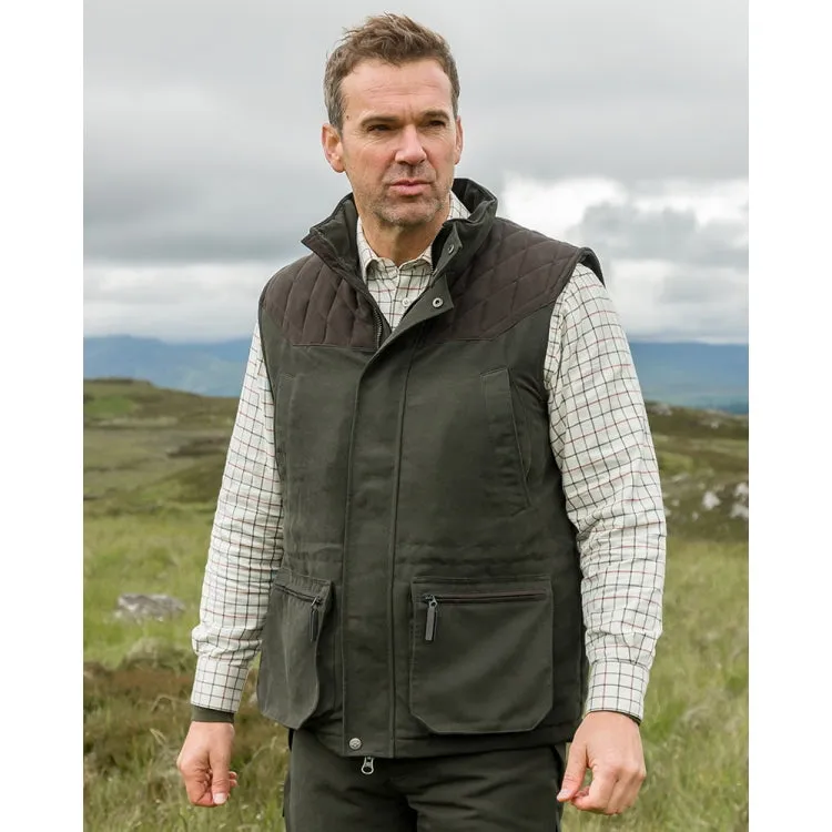 Hoggs of Fife Kincraig Field Waistcoat - Olive Green