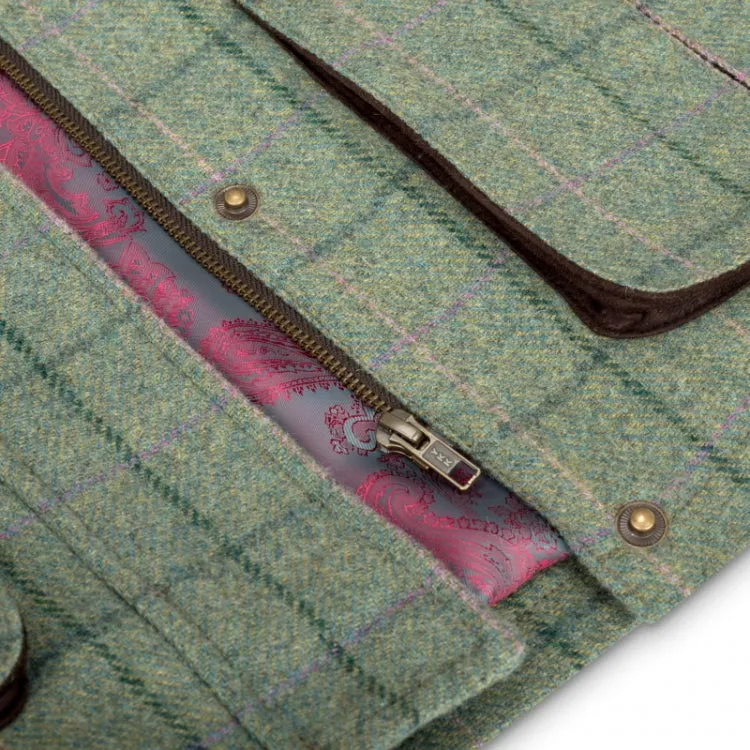 Hoggs of Fife Ladies Roslin Technical Tweed Field Coat - Spring Bracken