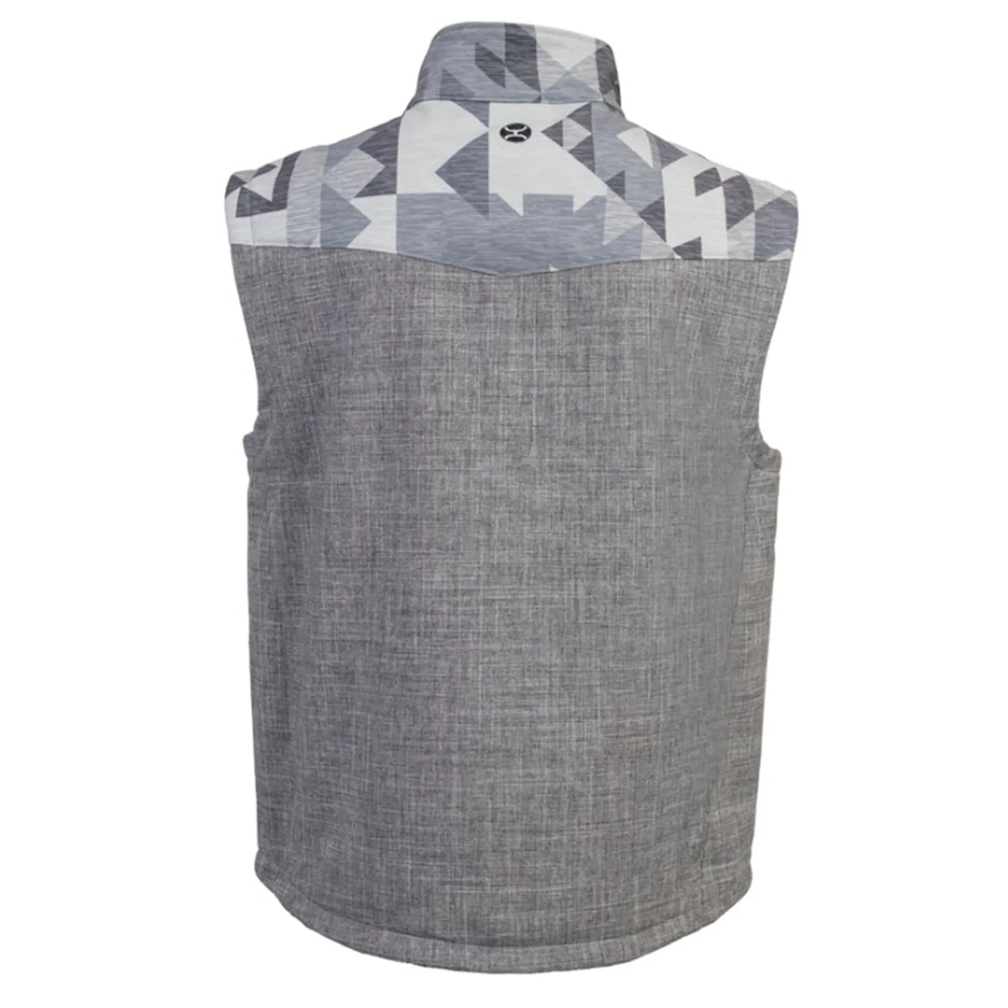 Hooey Men's Grey/Aztec Softshell Vest