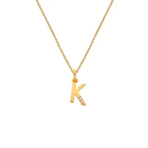 Hot Diamonds Initial K Gold Plated Silver Pendant DP949