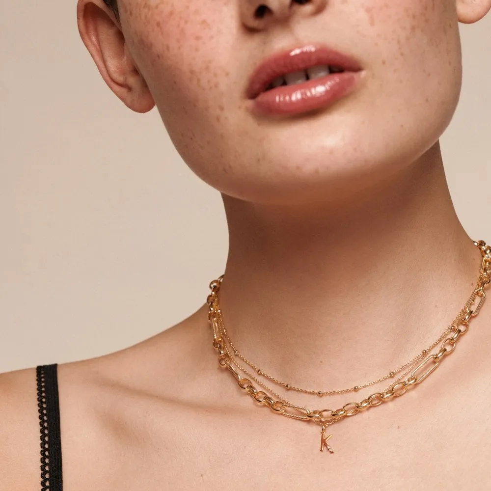 Hot Diamonds Initial K Gold Plated Silver Pendant DP949