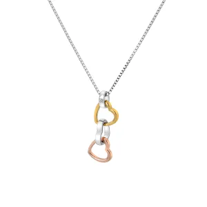 Hot Diamonds Trio Triple Heart Necklace DP836