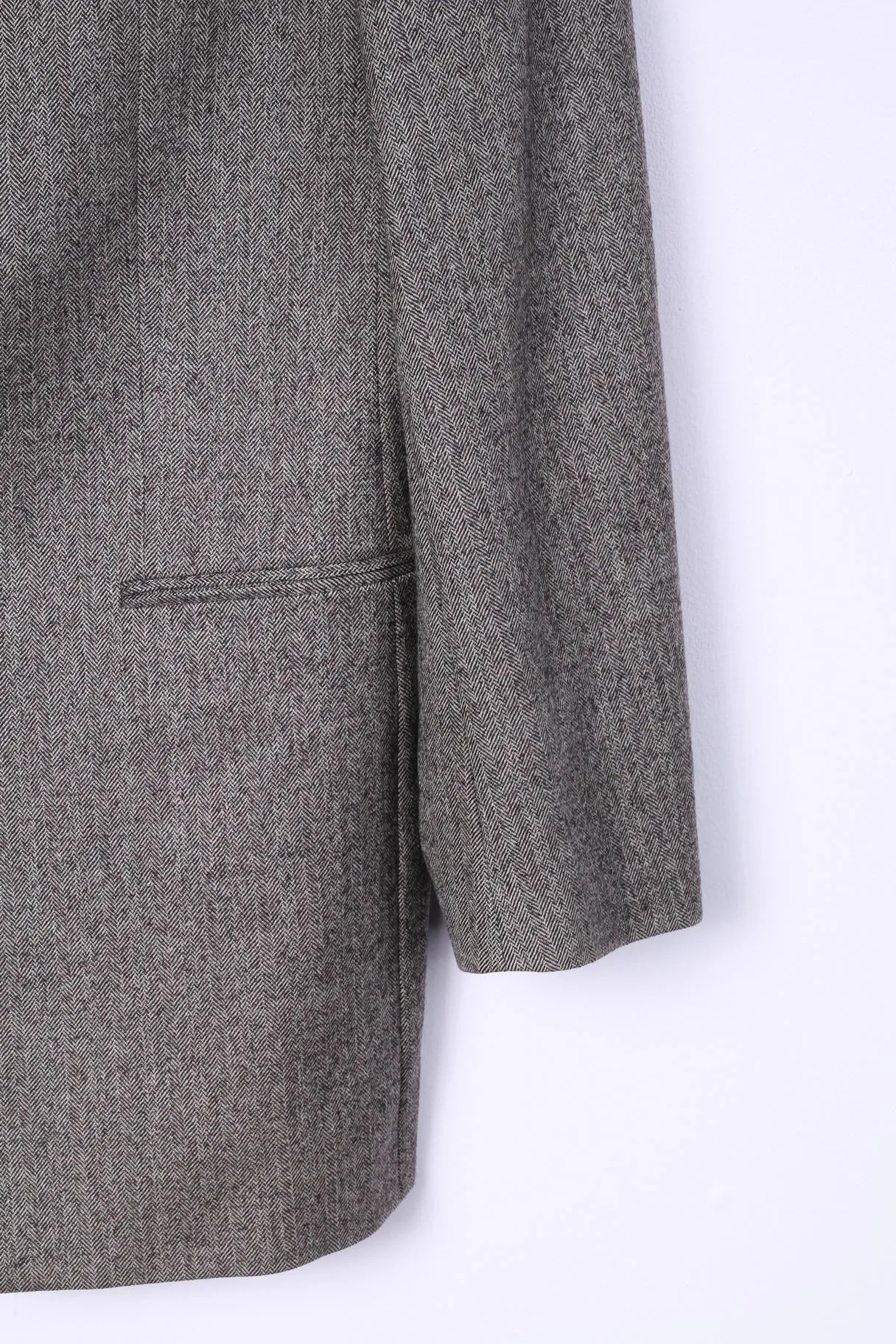 Hugo Boss Men 102 40 Suit Vintage Brown Herringbone Wool Einstein/Sigma
