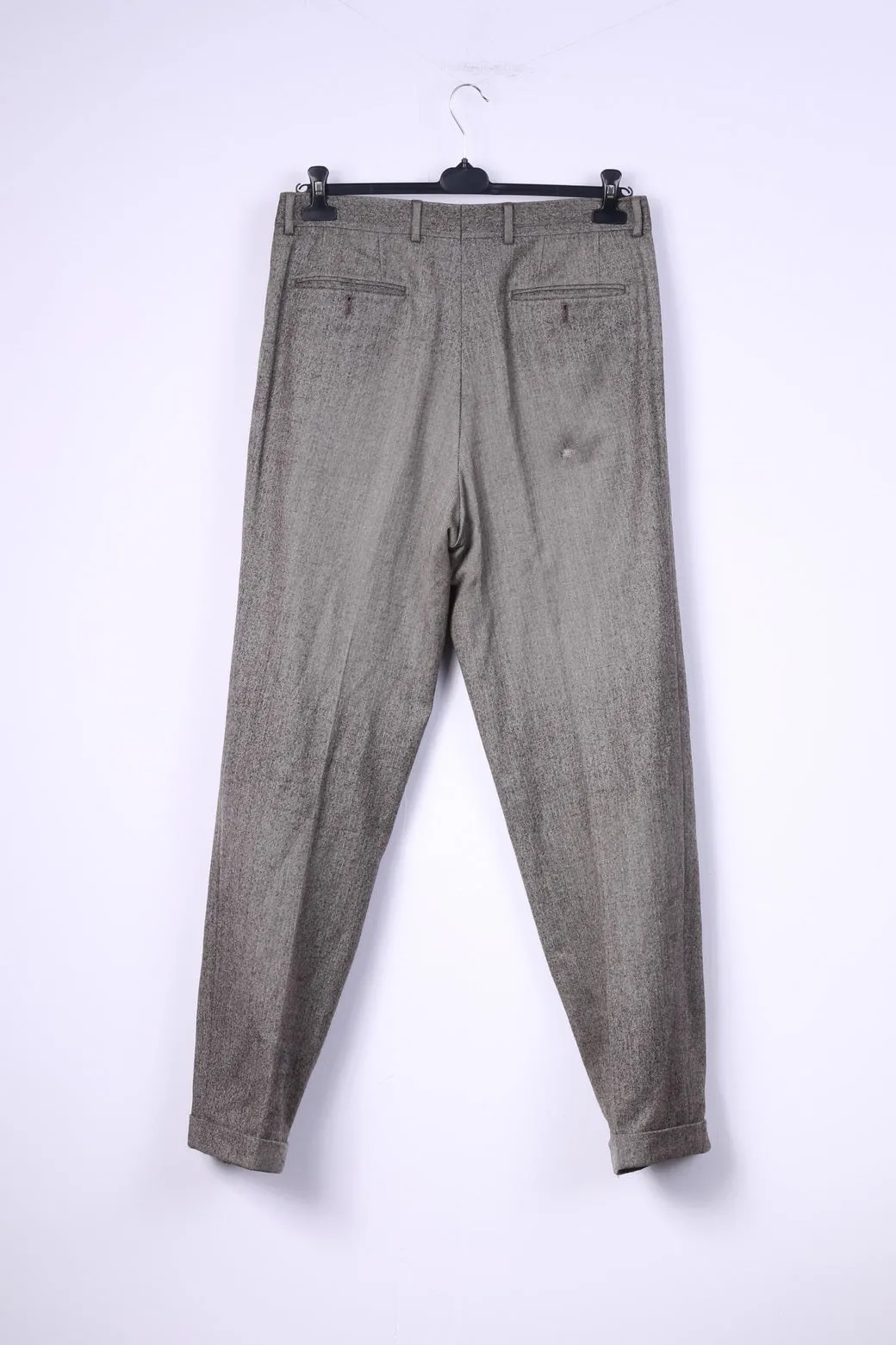 Hugo Boss Men 102 40 Suit Vintage Brown Herringbone Wool Einstein/Sigma