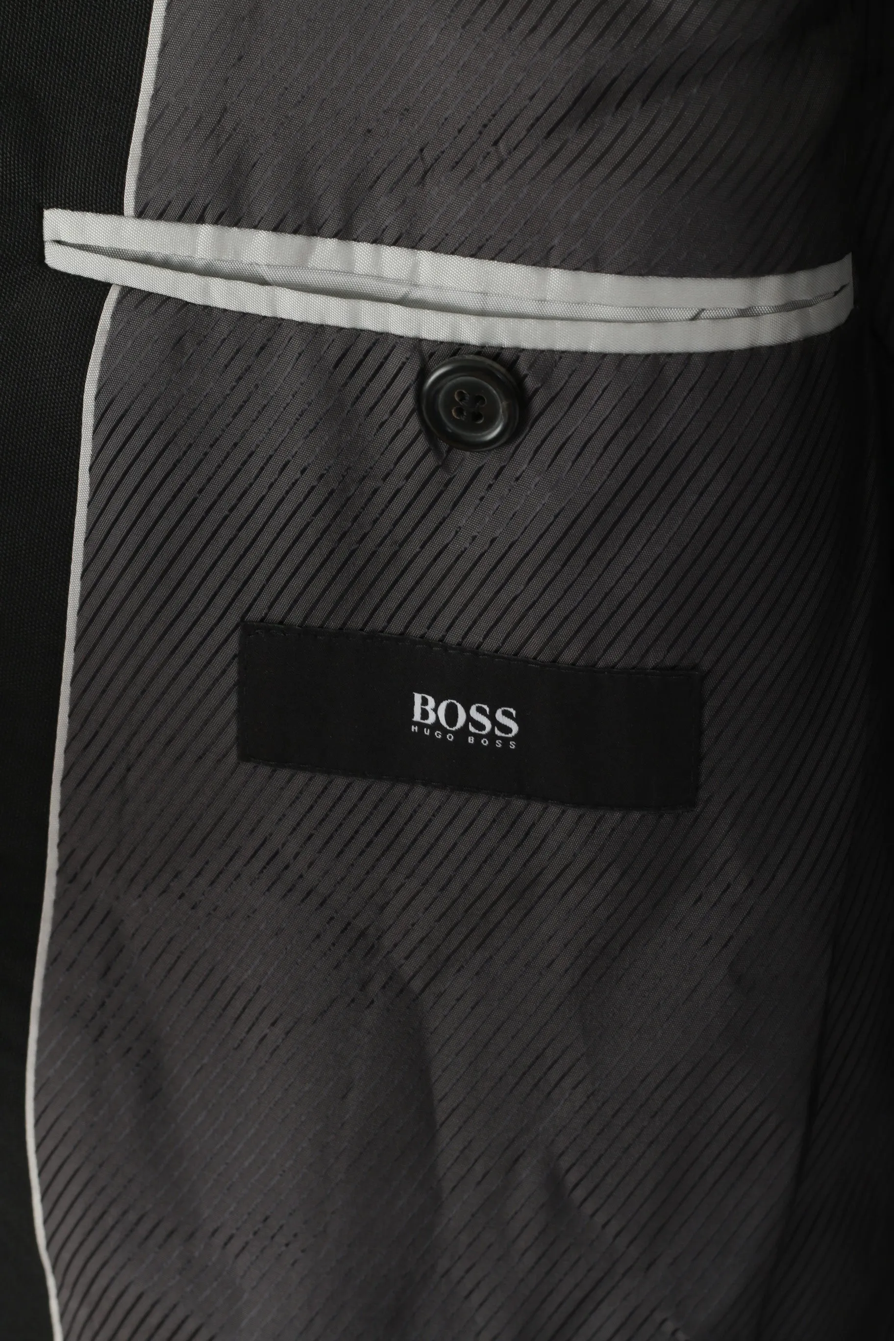 Hugo Boss Men 56 46 Blazer Black Wool The James2 Single Breasted Jacket