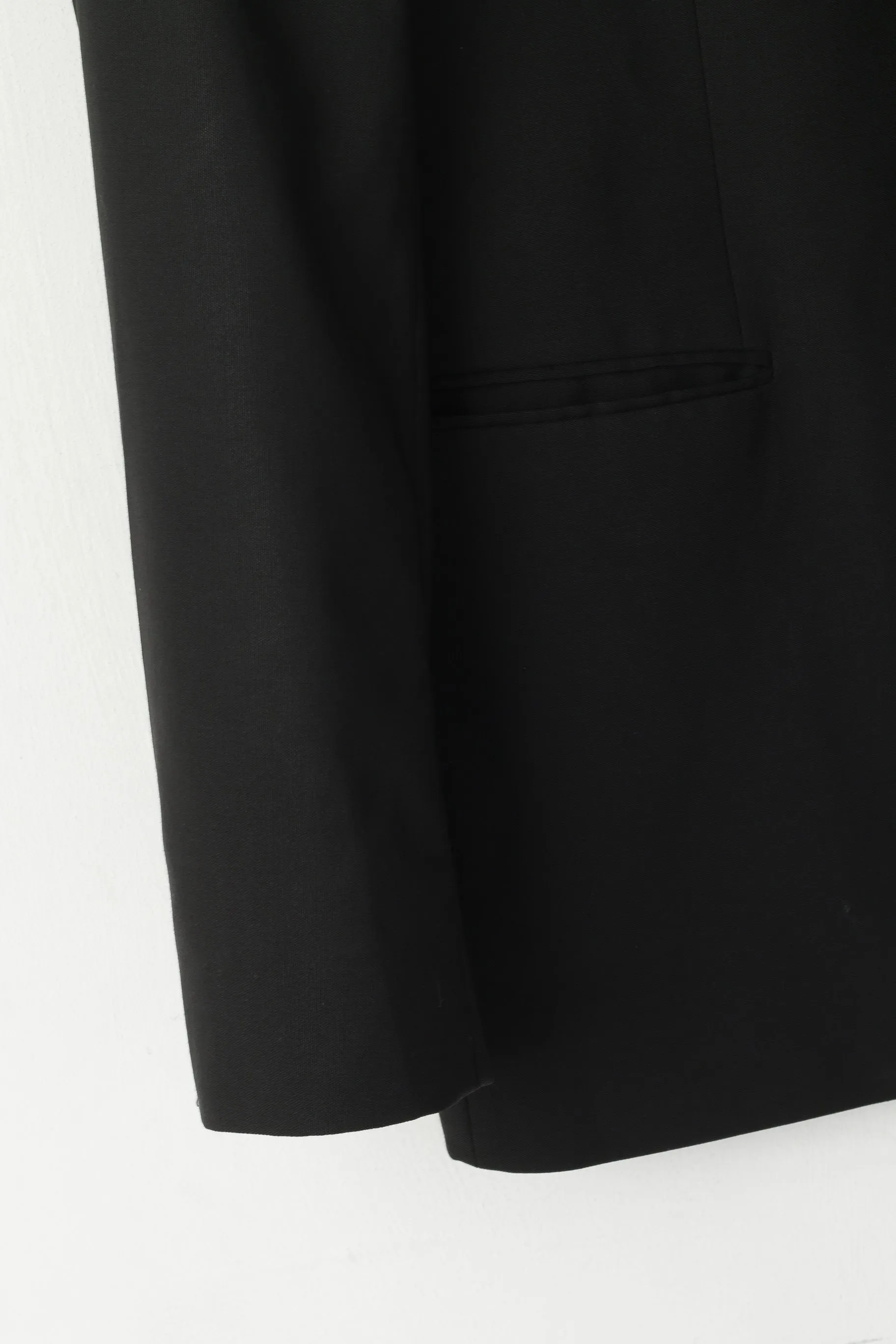 Hugo Boss Men 56 46 Blazer Black Wool The James2 Single Breasted Jacket