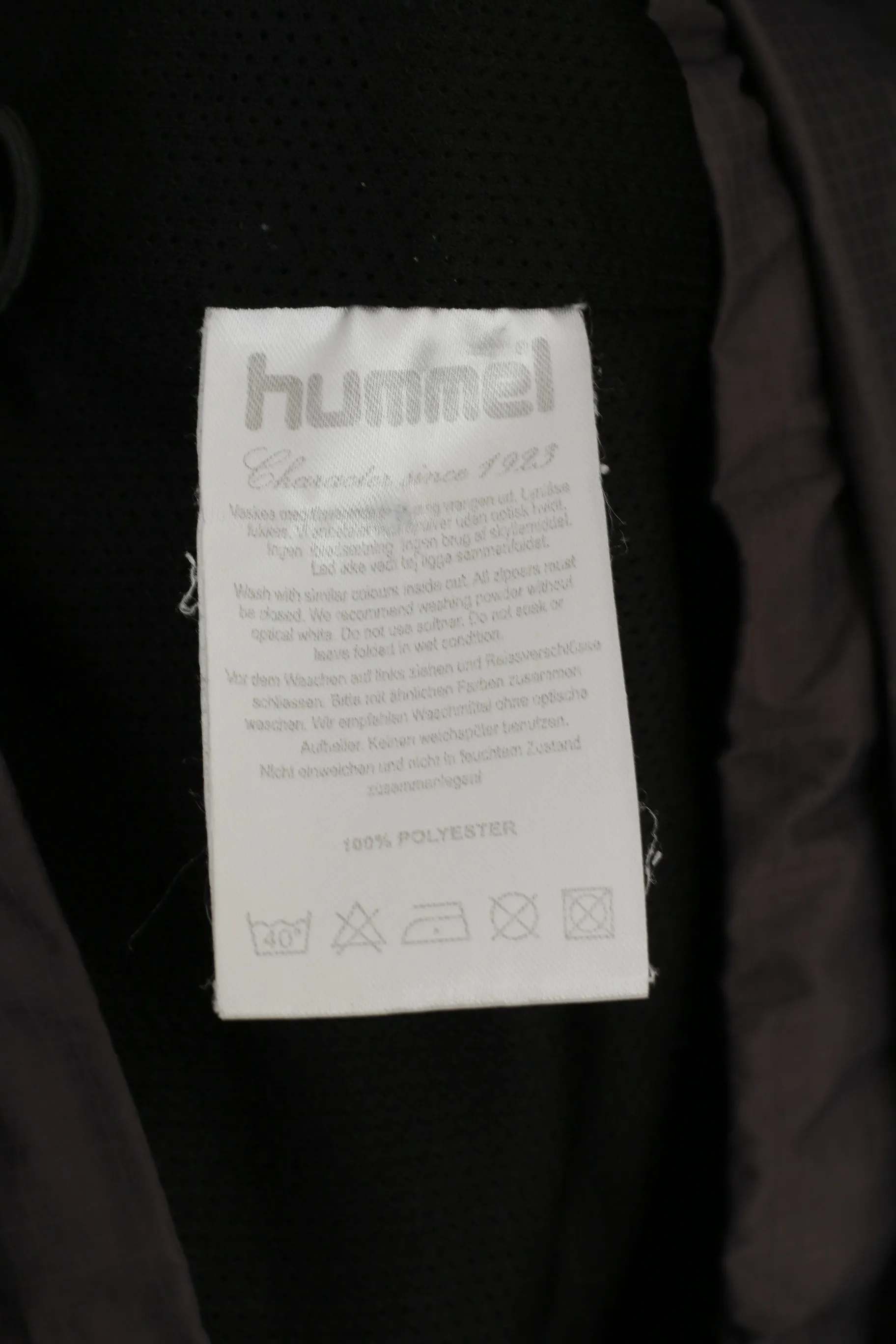 Hummel Men XL Jacket Grey Aughton Town Green FC #4 Hooded Zip Up Football Top