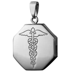 Infomedic Stainless Steel Octagon Medical ID Pendant SSOCTAGON