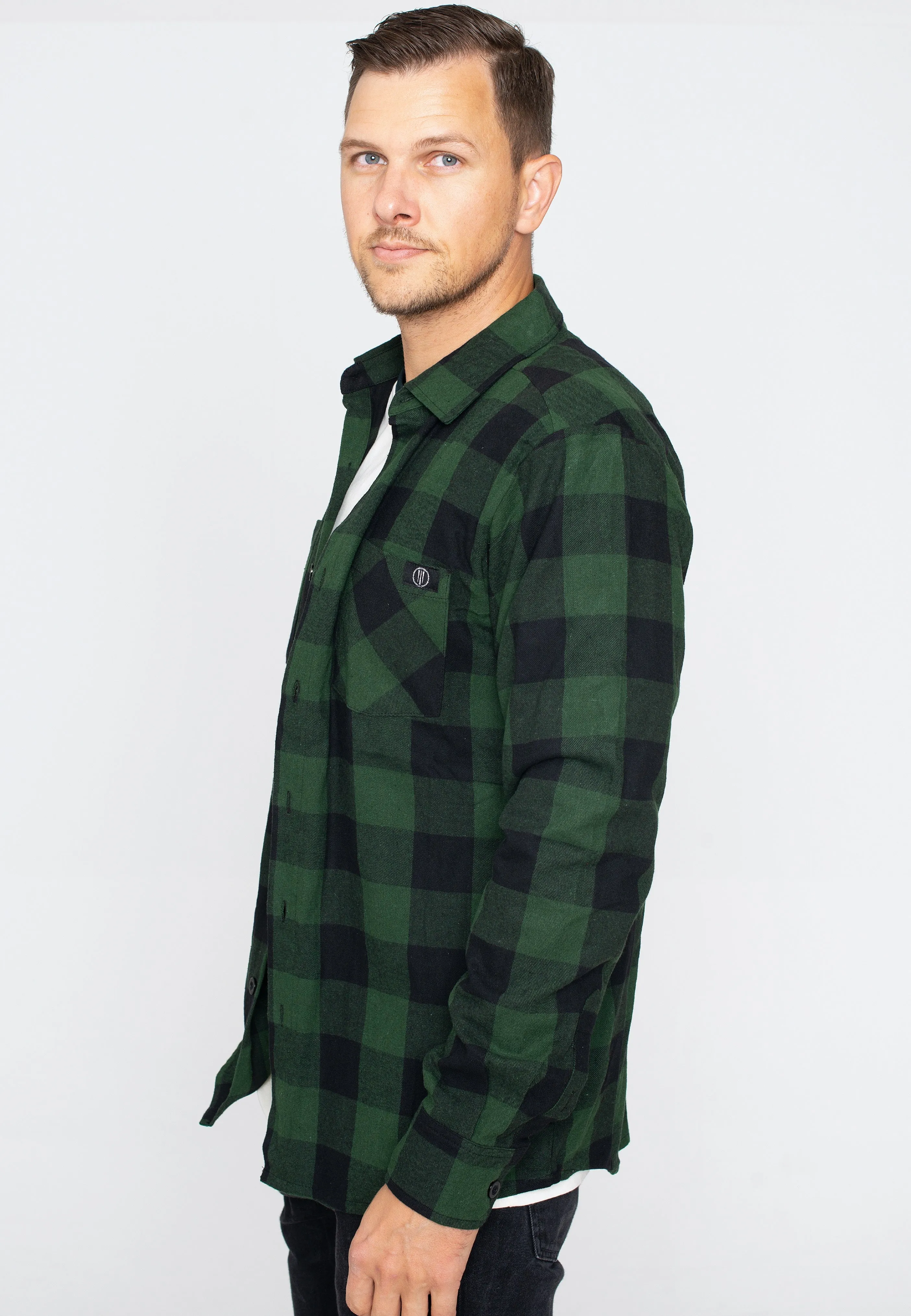 Ironnail - Hooft Black/Forestgreen Flanell - Shirt