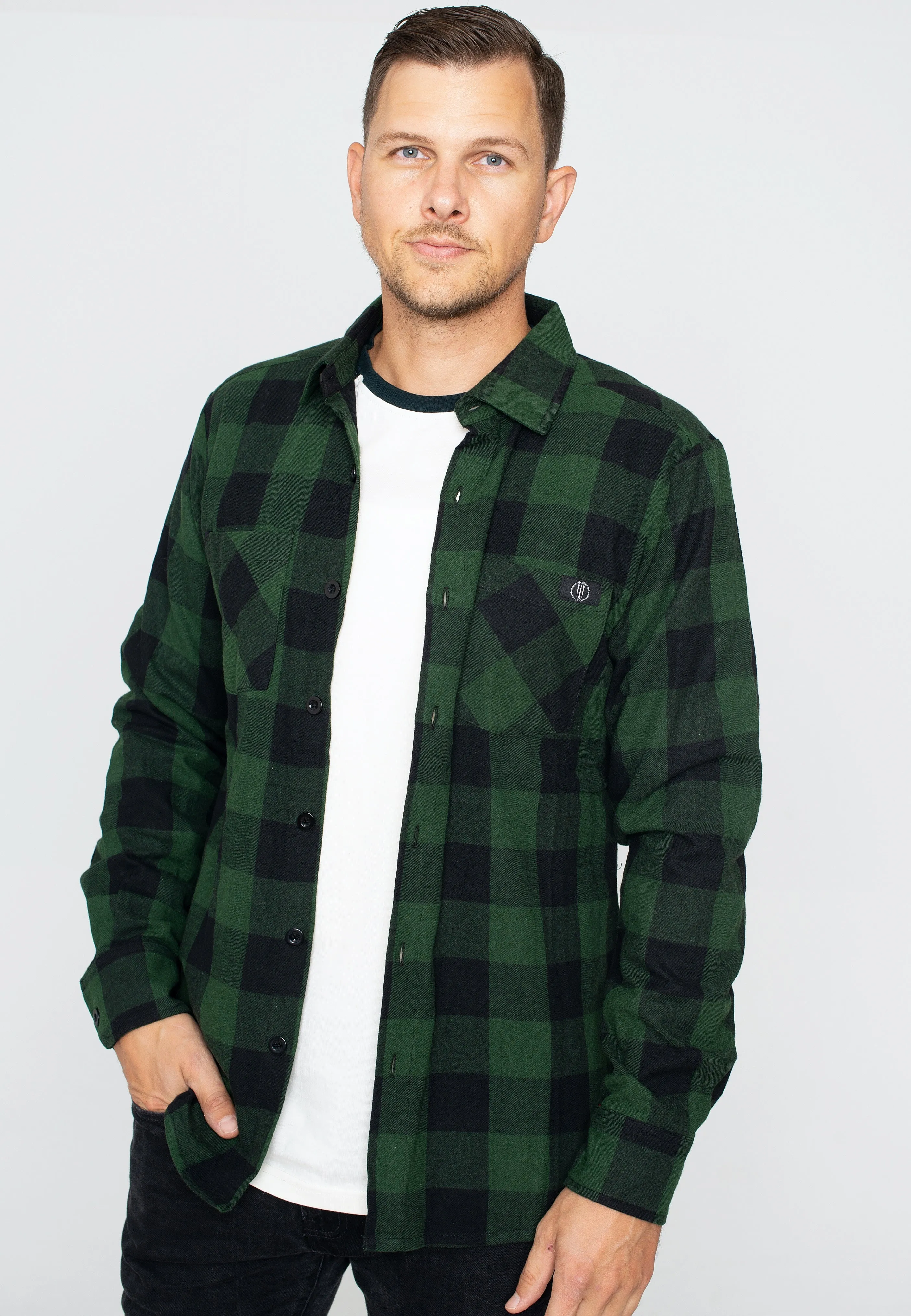 Ironnail - Hooft Black/Forestgreen Flanell - Shirt