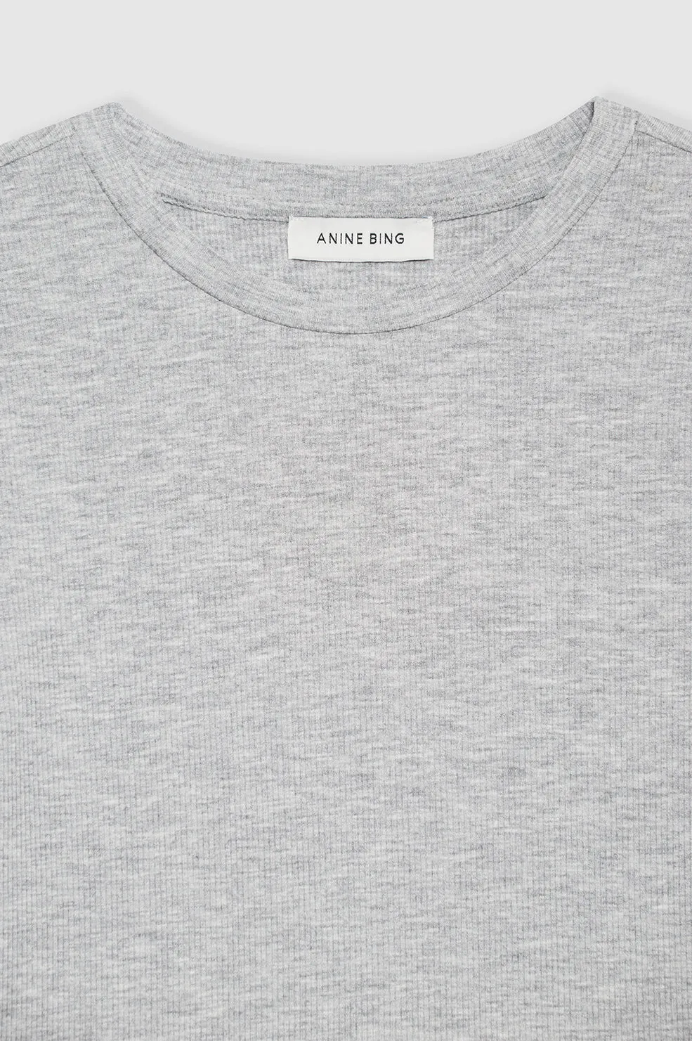 Jo Long Sleeve Tee - Heather Grey -ANINE BING