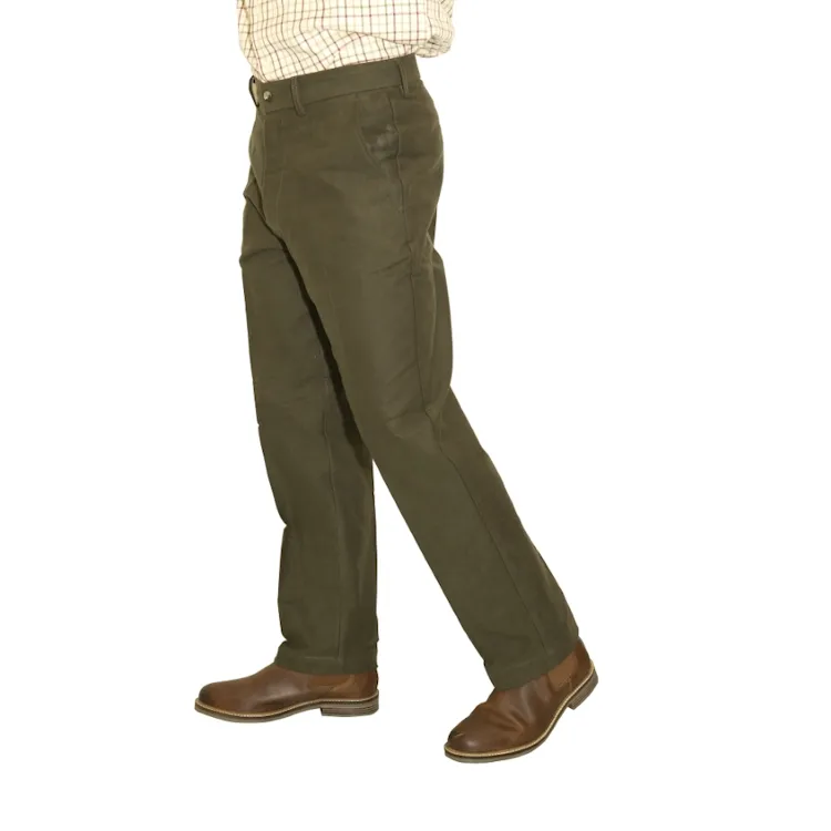 John Norris Moleskin Trousers - Olive - Last few sizes