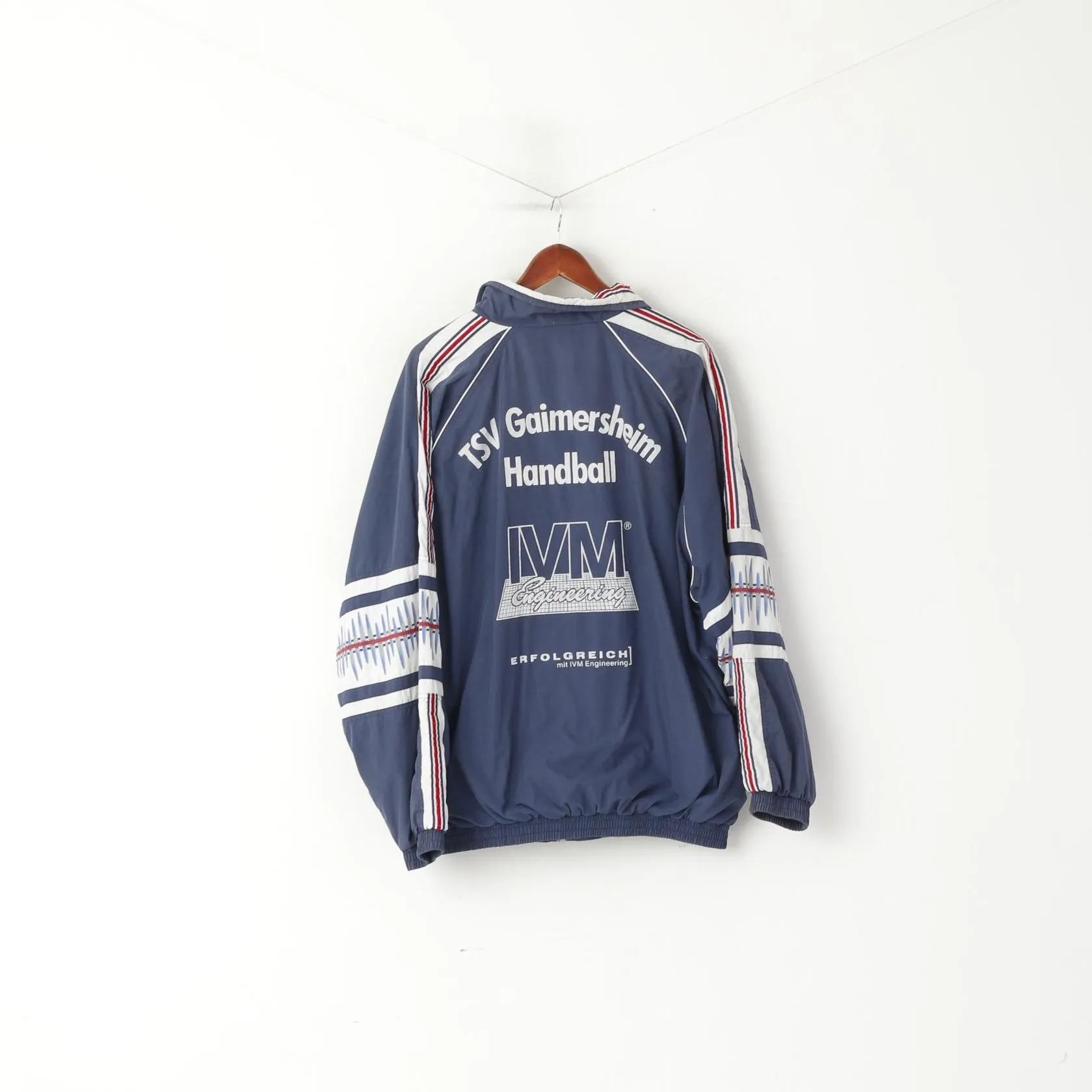 Killtec Men XL Jacket Navy Vintage TSV Gaimersheim Handball Zip Up Bomber Top