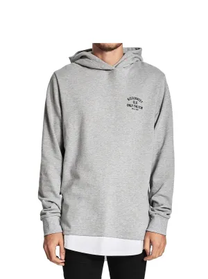 Kiss Chacey - Chicago Layered Hooded Sweatshirt - Grey Marle