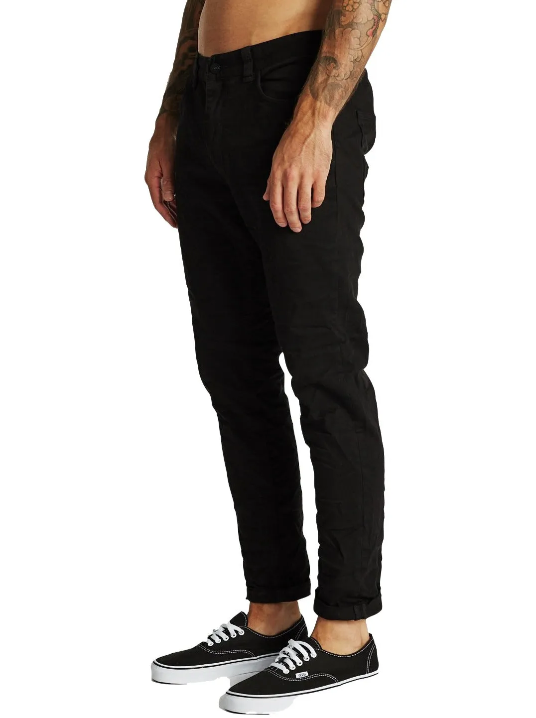 Kiss Chacey - K3 Tapered Turn Up Jean - Black