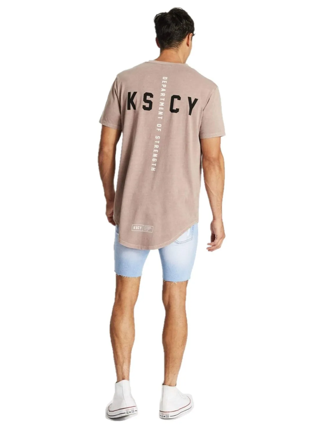 Kiss Chacey - Root of Evil Dual Curved Tee - Pigment Shadow Mauve