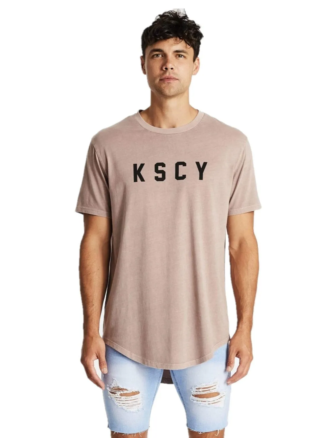 Kiss Chacey - Root of Evil Dual Curved Tee - Pigment Shadow Mauve