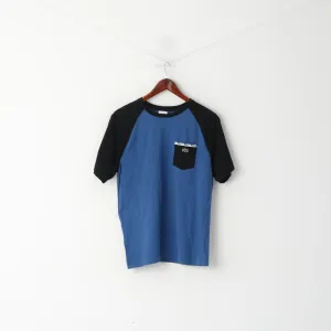 Lacoste Live Men 4 S Shirt Blue Cotton Pocket Crew Neck Classic Top