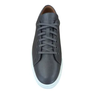 Lacuzzo Luxury Italian Smart Leather Trainers Graphite