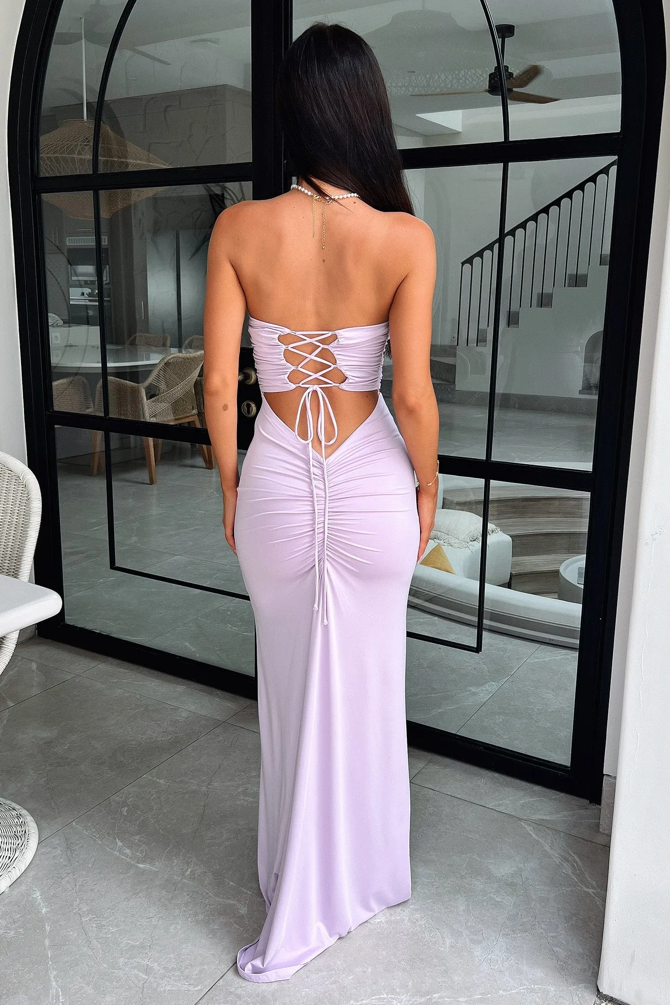Lahara Strapless Maxi Dress - Lilac