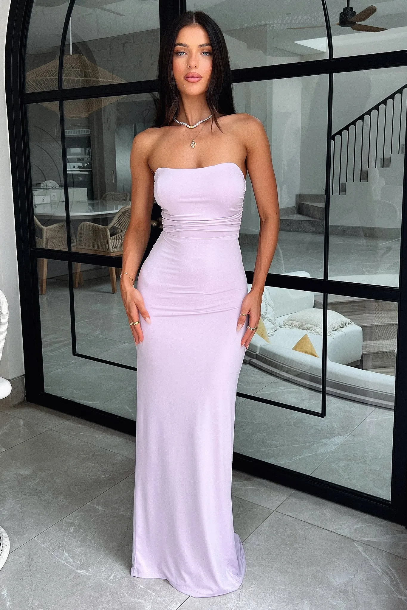 Lahara Strapless Maxi Dress - Lilac