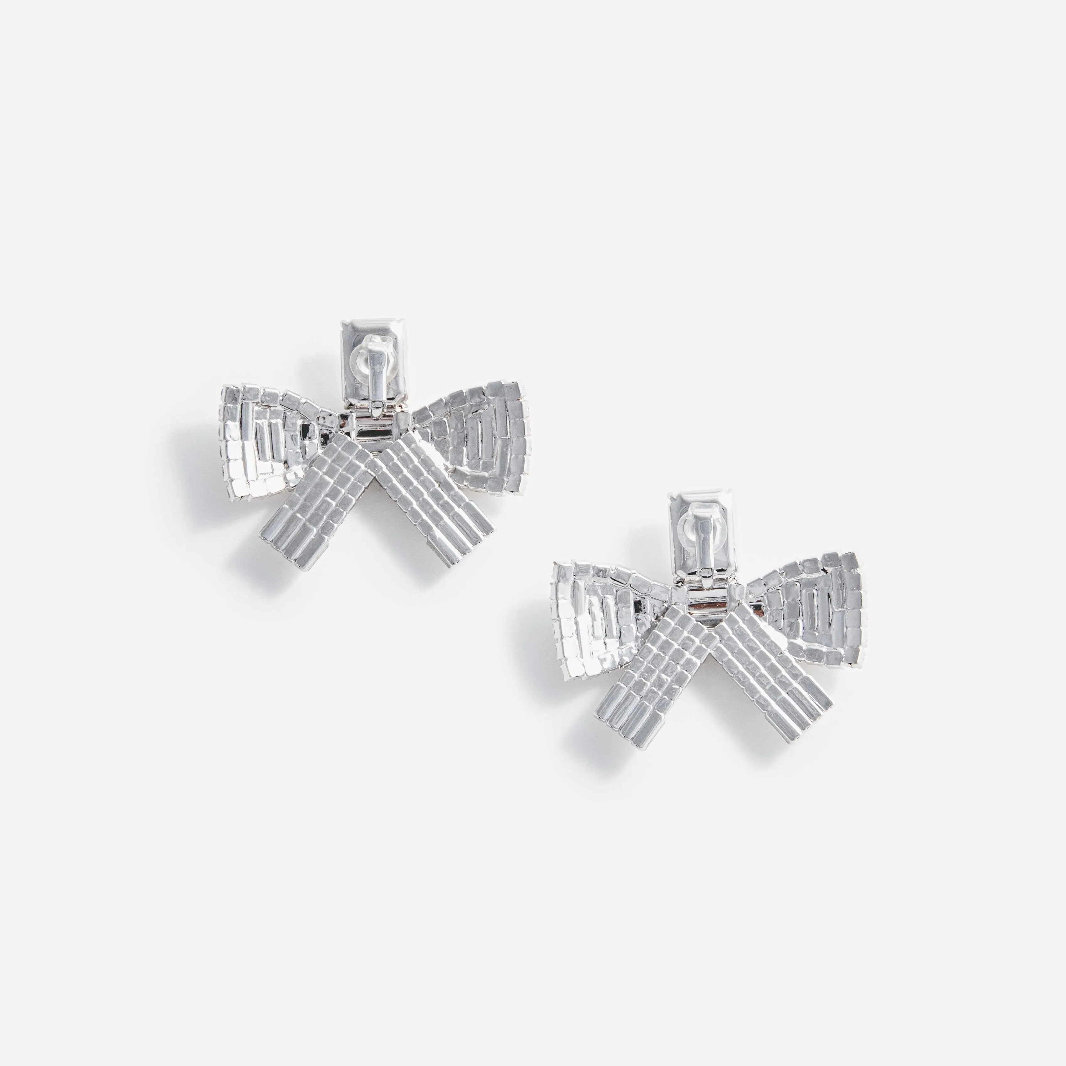 Large Crystal Bow Earrings Self Portrait