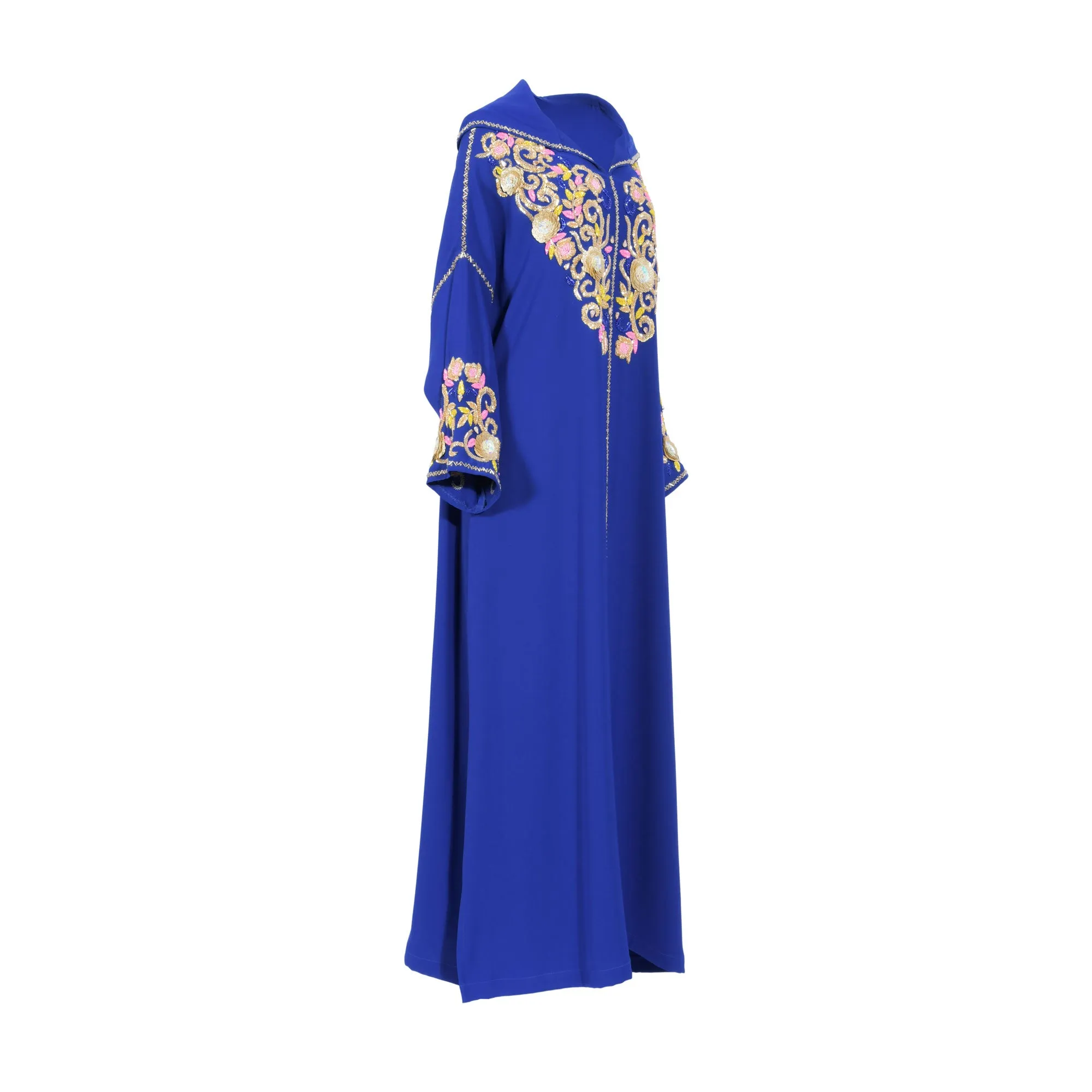 Laylati Women's Blue Jalabiya, Free Size