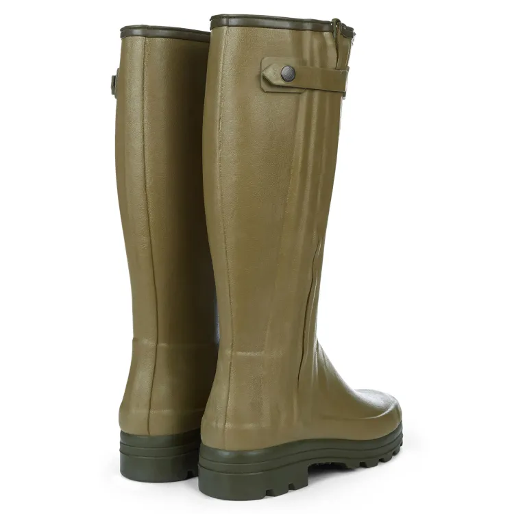 Le Chameau Chasseur Neoprene Lined Boots - Unisex - 38cm Calf - Green