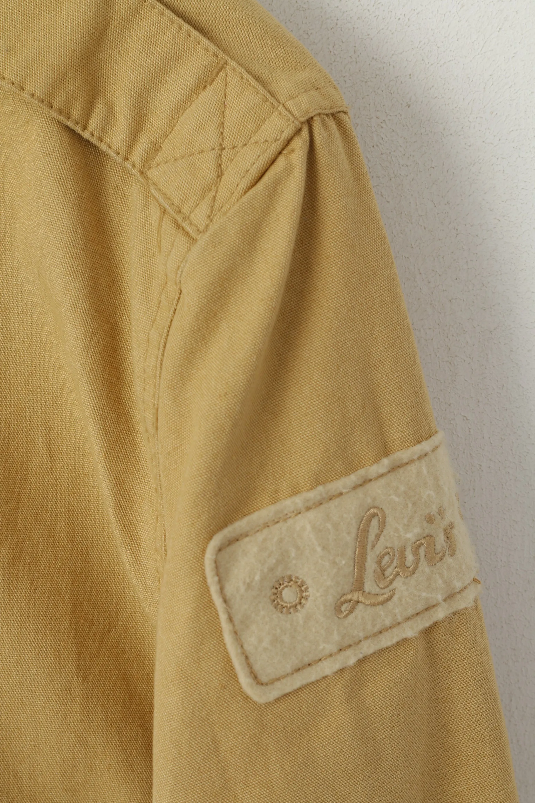 Levi Strauss &Co Men M (S) Jacket Camel Cotton Full Zipper Classic Pockets Top