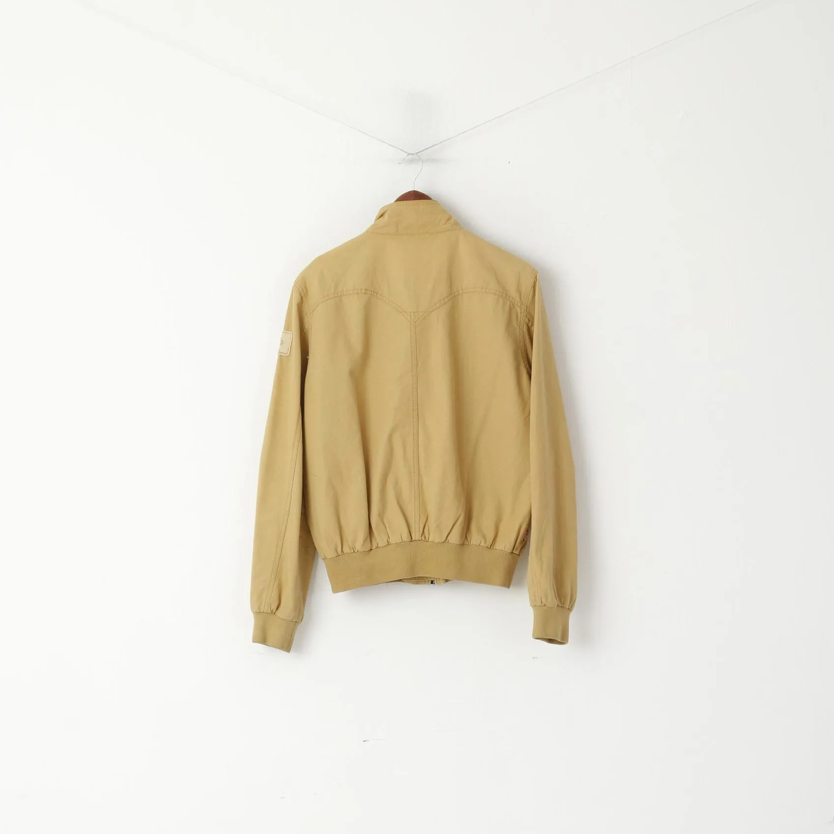 Levi Strauss &Co Men M (S) Jacket Camel Cotton Full Zipper Classic Pockets Top
